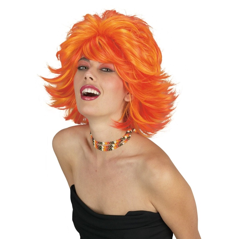 “Choppy Layered Wig – Red/Yellow” Halloween Wigs