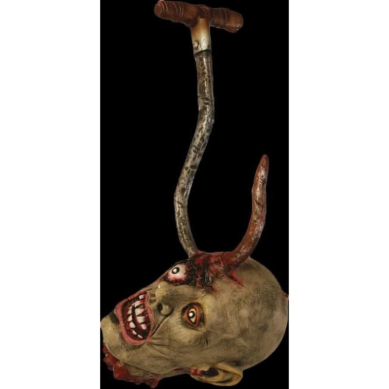 “Severed Ghoul Head on a Hook” Halloween Prop