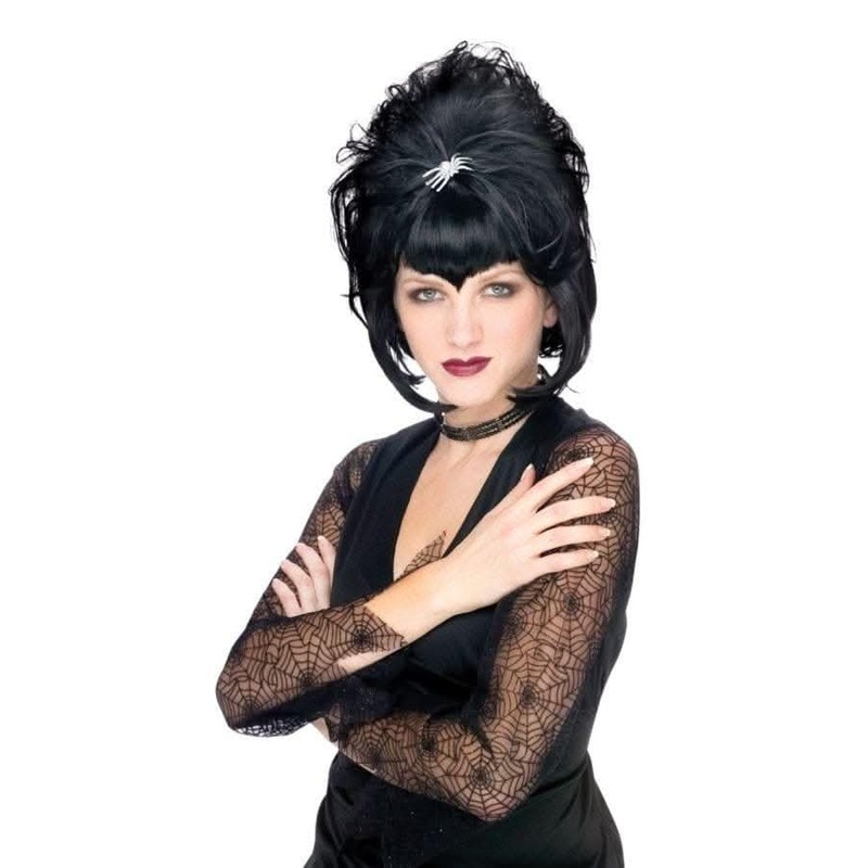 “Spiderella Black Bouffant” Halloween Wig