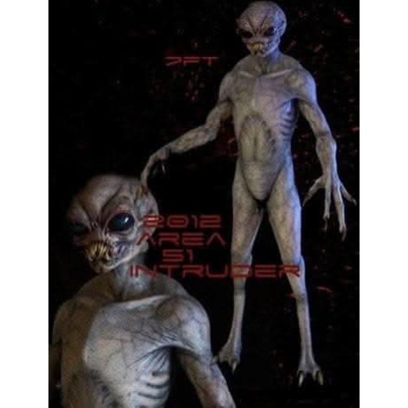 “Area 51 Intruder” Professional Alien Halloween Prop – 7 Foot Tall