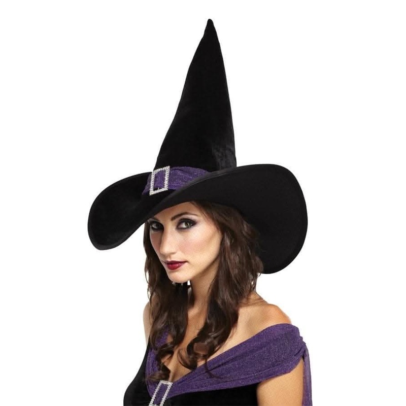 “Elegant Witch – Black/Purple” Halloween Costume Hat