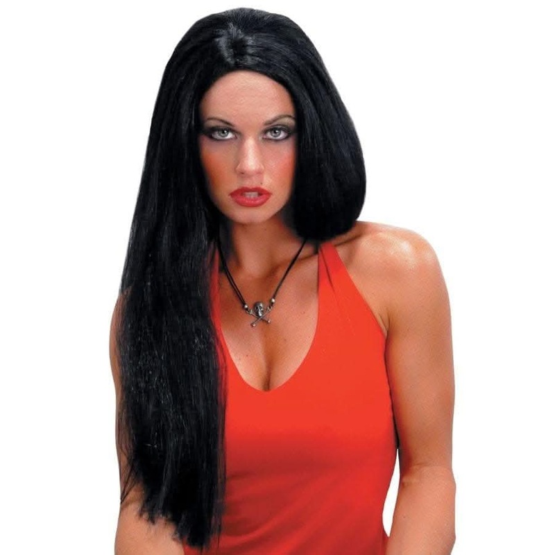 “Straight Black” Halloween Wig – 24′