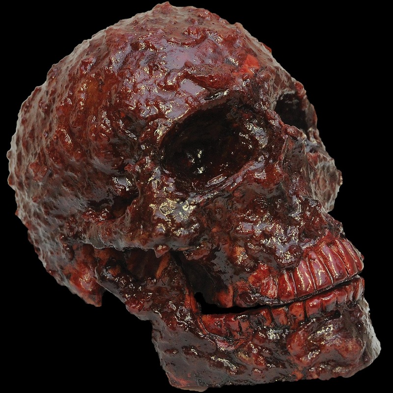 “Bloody Resin Skull” Halloween Prop