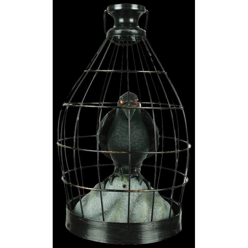 “Crow in Cage” Animated Halloween Prop