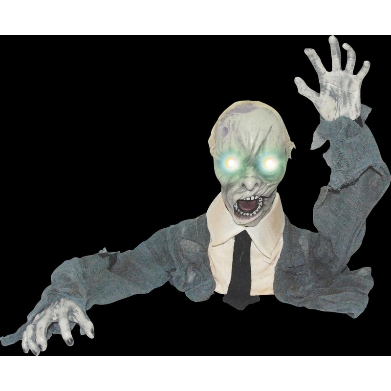 “Groundbreaker Zombie w LED Eyes” Graveyard Halloween Prop