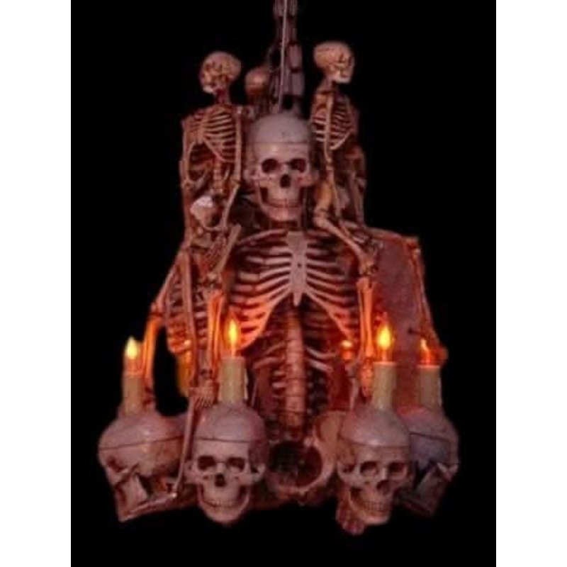 “Skeleton Chandelier” Haunted House Lighting