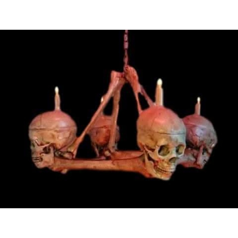 “Skull/Femur Bone Chandelier” Haunted House Lighting