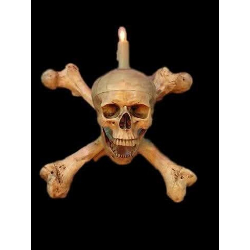 “Skull/Femur Bone Wall Sconce” Haunted House Lighting