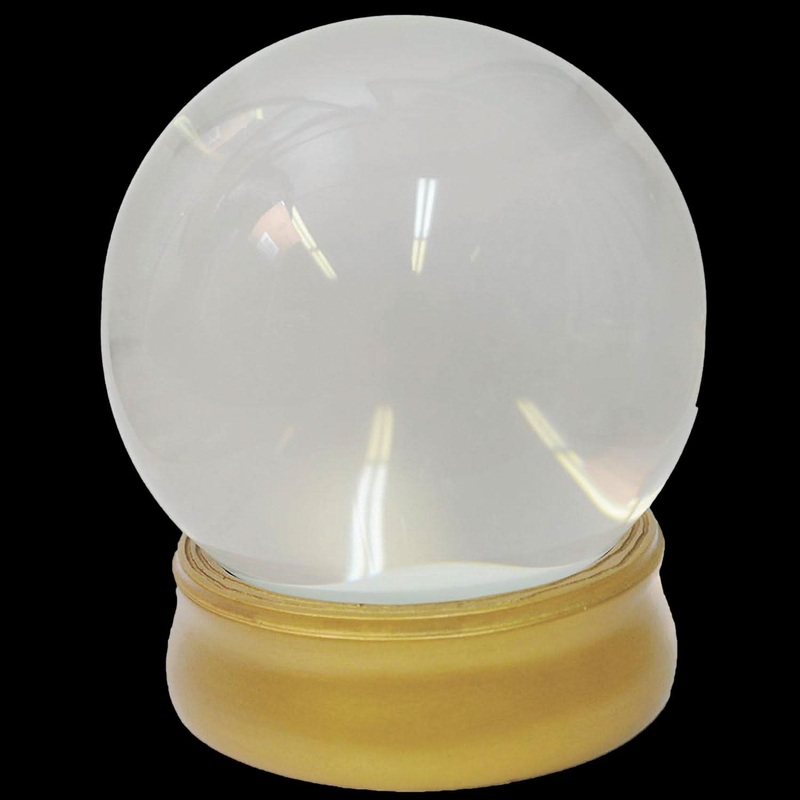 Water-Filled Glass Crystal Ball Prop