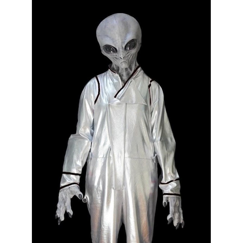 “Area 51 Alien” HD Studios Alien Costume Costume with Mask Hands and Black Lined Spacesuit