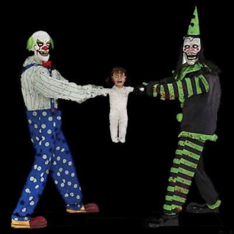 “Clown Tug of War” Halloween Animatronic Decoration