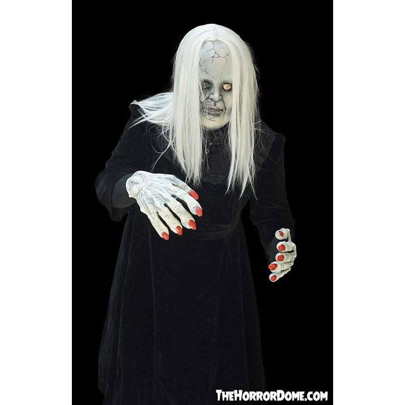 “Creepy Cora” HD Comfort Fit Halloween Costume Full Costume- Mask Hands and Dress