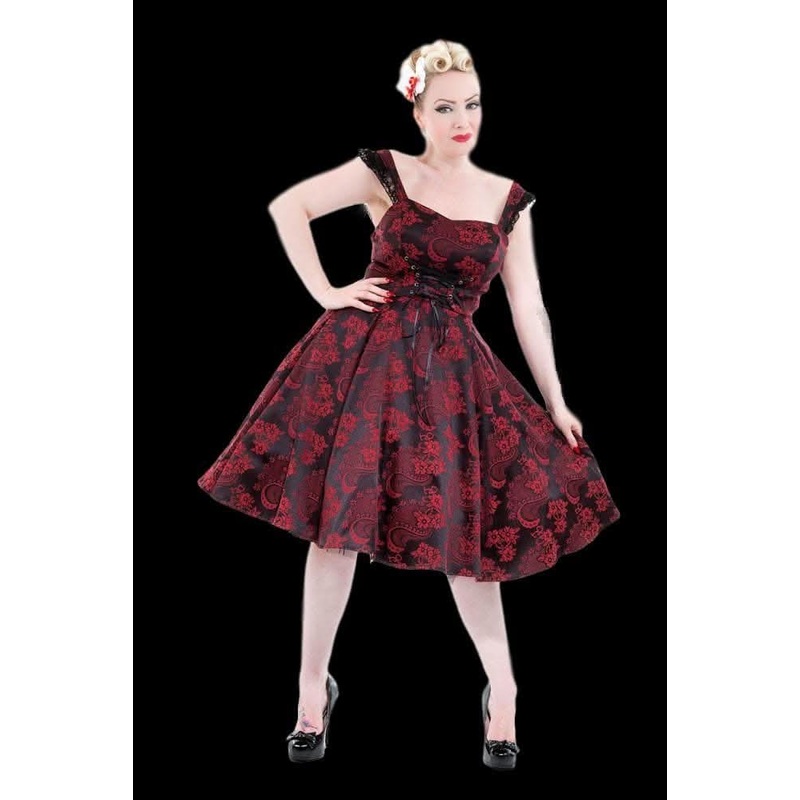 “Gothic Ghoul Dress in Red” HD Hollywood Costume Small (4-6)