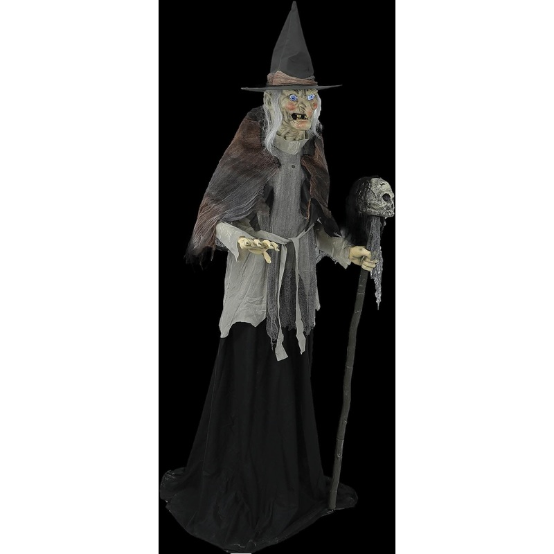 6′ Lunging Witch With DigitEye Halloween Animatronic Decoration