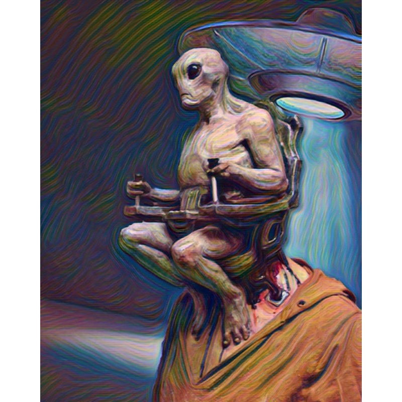 Alien Mind Control Poster Small (16.4 X 20.6 in) Special Edition- Limited Run (Only 100 Available)