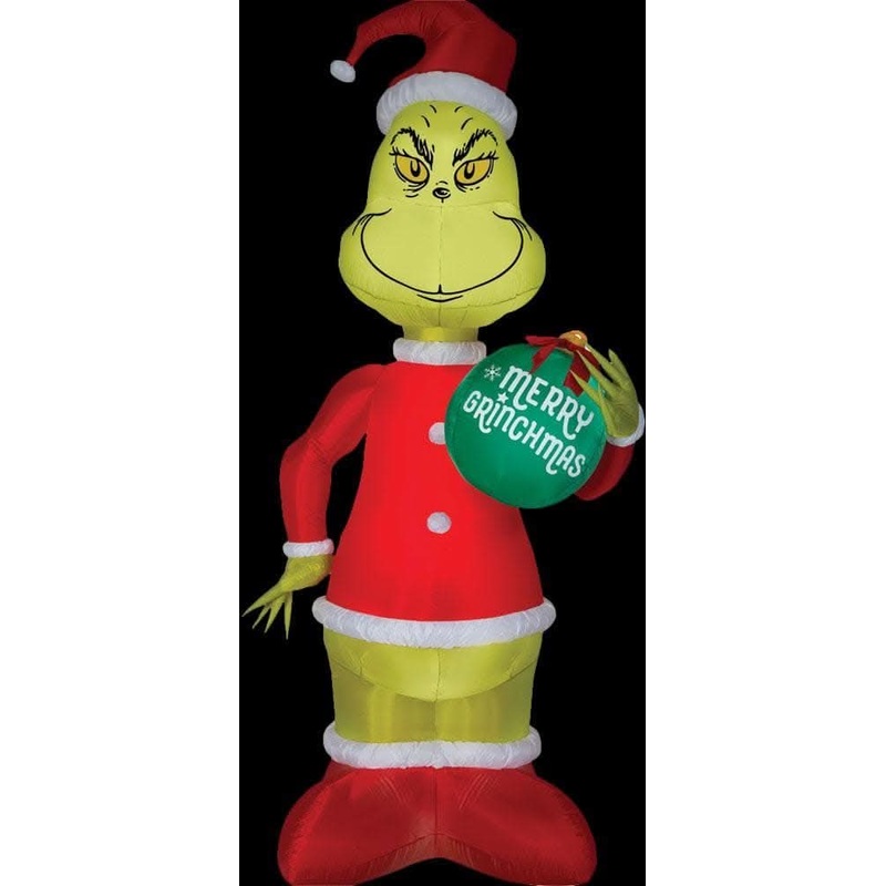 Giant Airblown Grinch with Ornament
