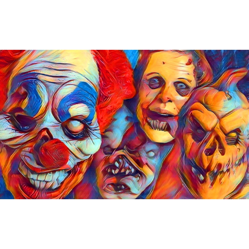 Horror Faces Poster Medium (23.2 x 1301 in) Special Edition- Limited Run (Only 100 Available)