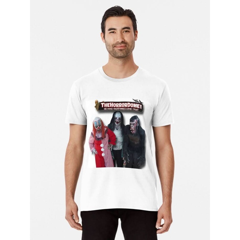 HorrorDome Logo Premium White T-Shirt Small White