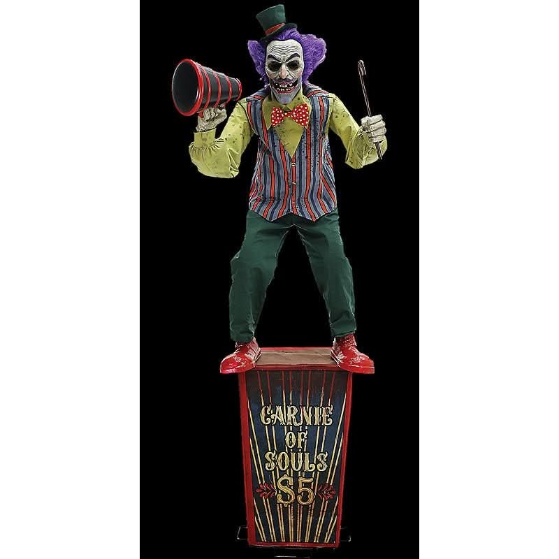 6′ Carnival Barker Halloween Animatronic Decoration