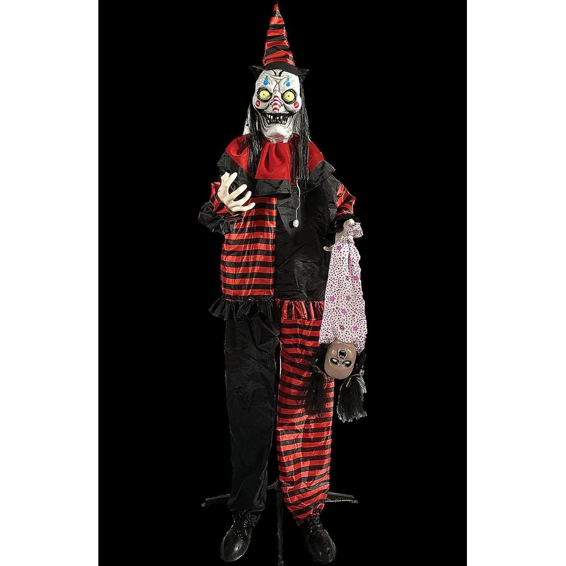 72-inch Standing Shaking Clown Halloween Decoration