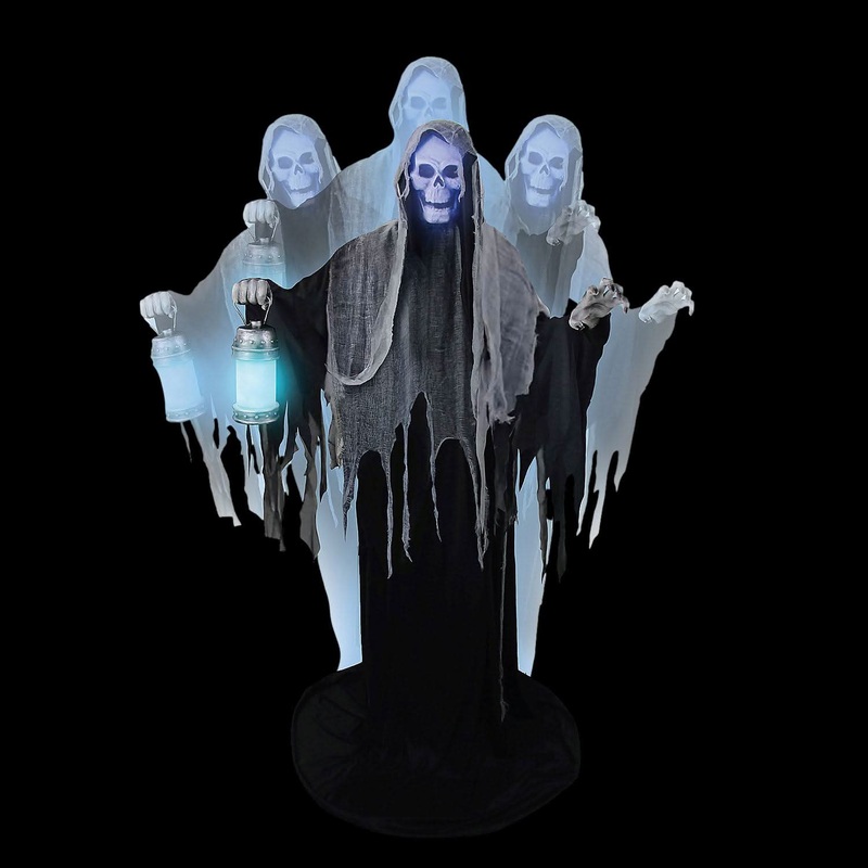 Animated Rising Ghost Reaper Halloween Animatronic Decoration