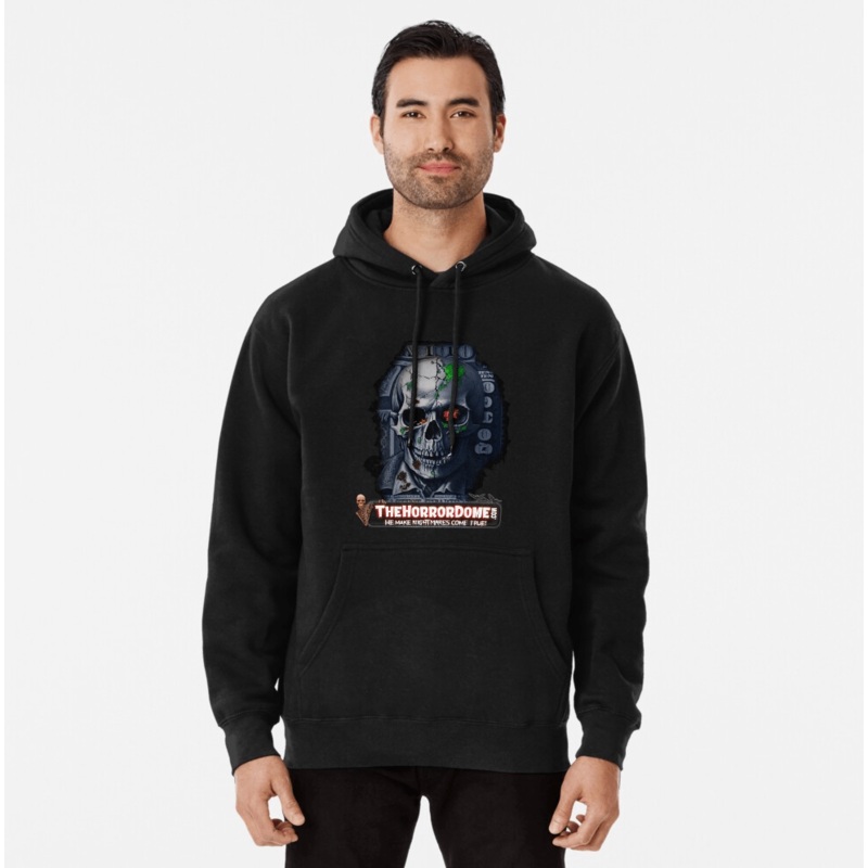 HorrorDome Zombie Skull Pullover Hoodie Small