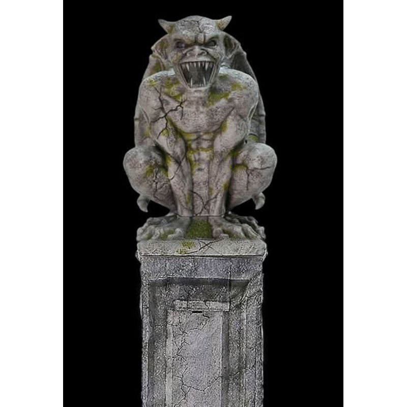 Oversized Gargoyle Pillar Halloween Animatronic
