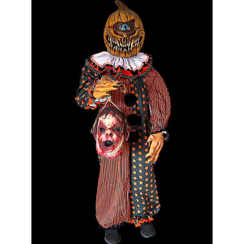 Pumpkin Watcher” HD Studios Halloween Costume Full costume with Mask, Clown Suit, and Hands