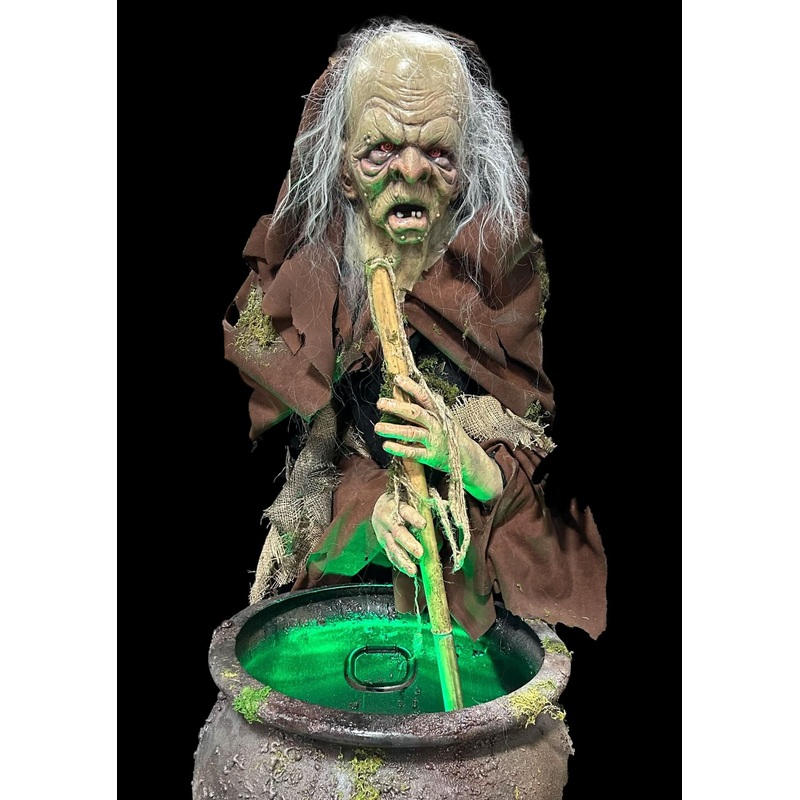 Stirring Witch Animatronic” Professional Halloween Animatronic