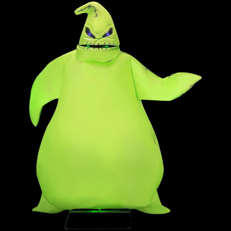 6 Ft. Nightmare Before Christmas Green Oogie Boogie Halloween Animatronic Decoration