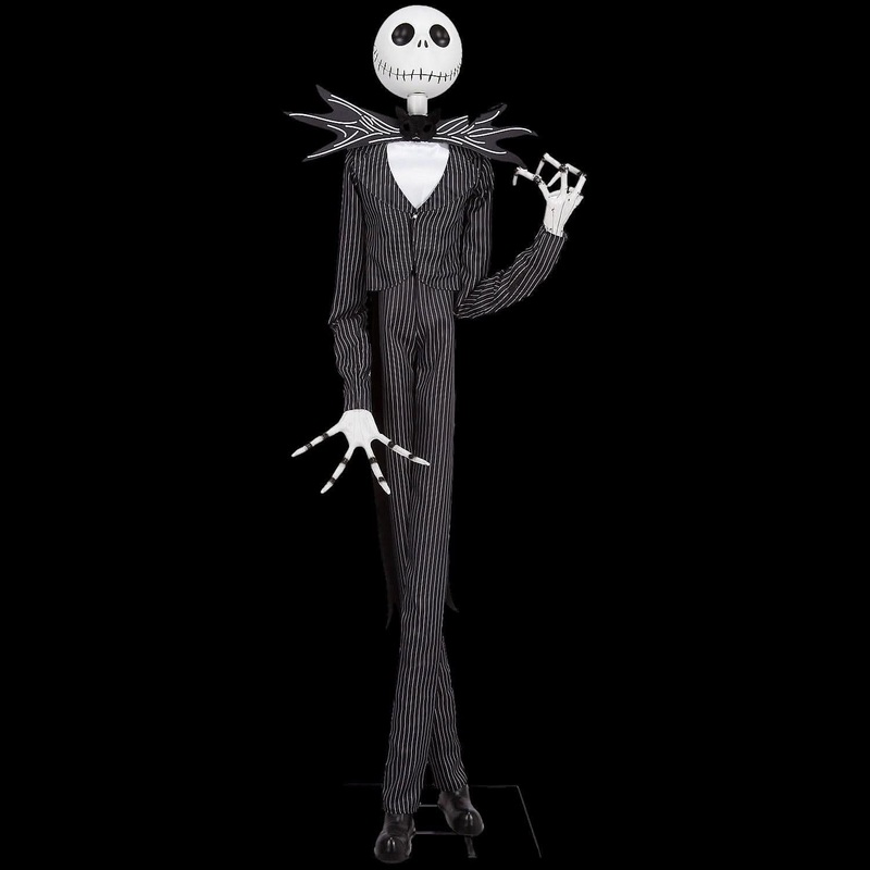 78″ Deluxe Jack Skellington with Black & Purple Suit Halloween Animatronic Decoration