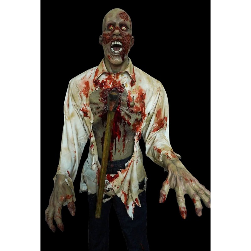 “Axed Zack” Zombie Professional Full Body Halloween Prop
