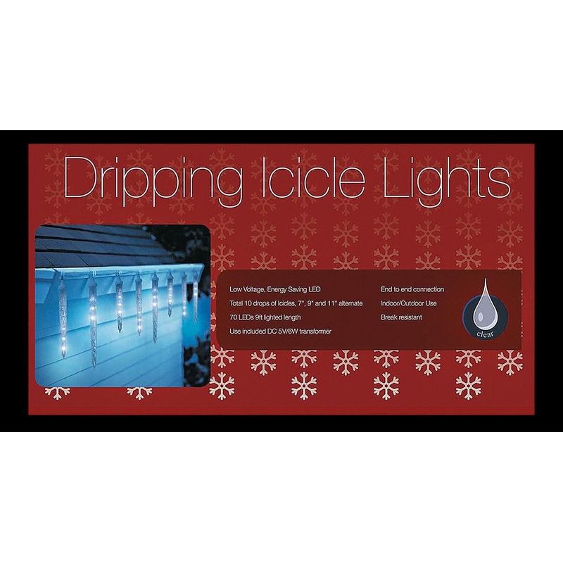 Dripping Icicle Holiday LED Lights