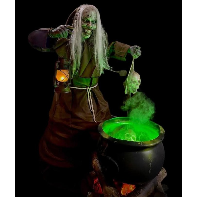 Curse of the Skull Witch Halloween Animatronic Decoration