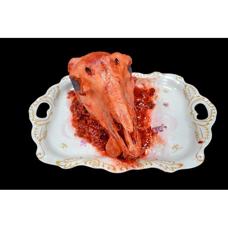 Goat on a Platter Halloween Prop