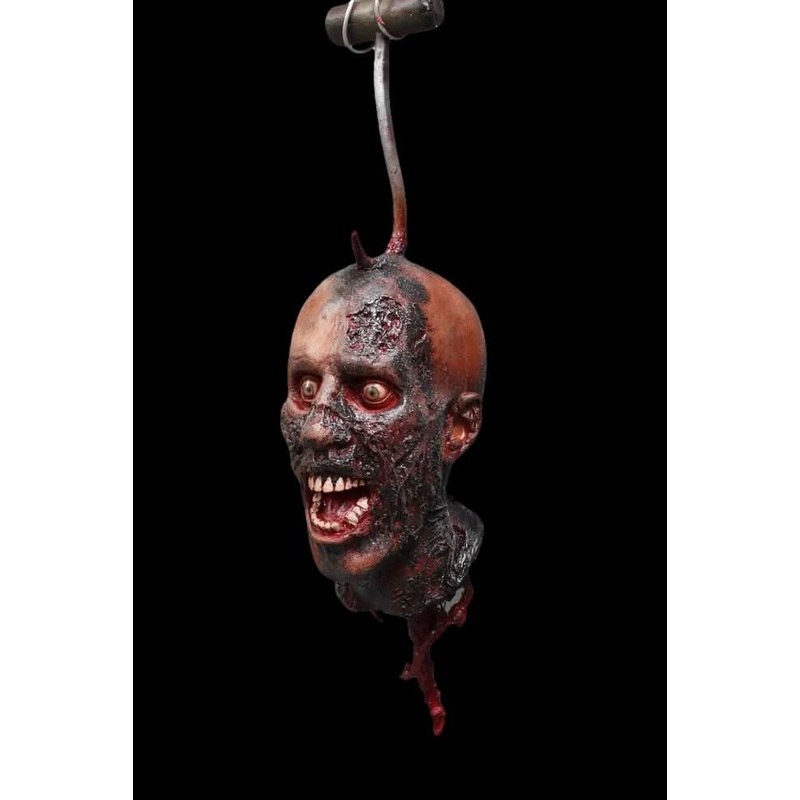 Hanging Burnt Zack Head Halloween Prop