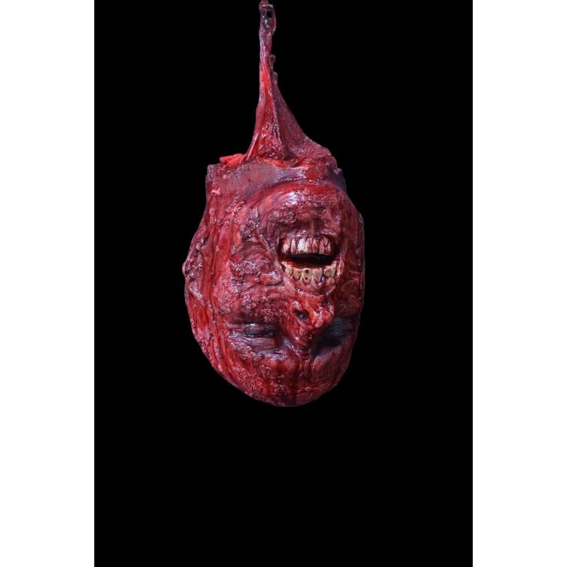 Hanging Skinned Head Halloween Prop
