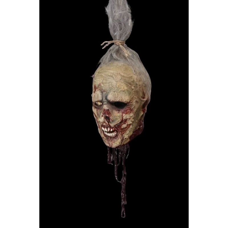 Hanging Zombe Kemmler Head Halloween Prop