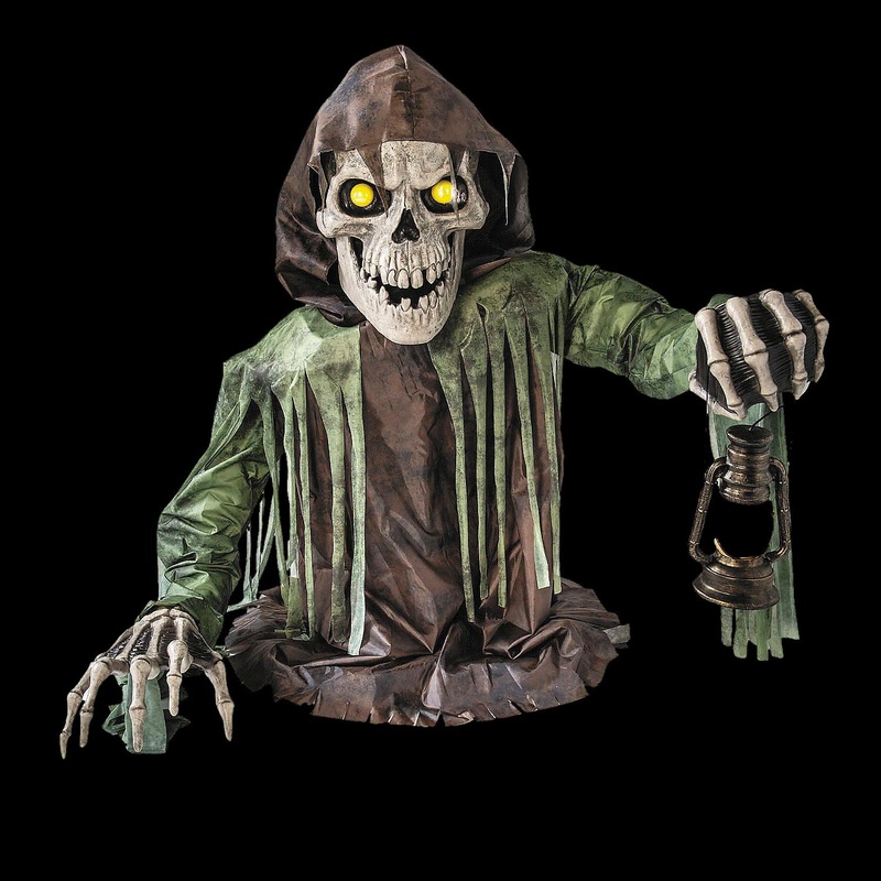 NEW FOR 2025 Giant Light-Up Corroded Skeleton Reaper Halloween Animatronic Decoration