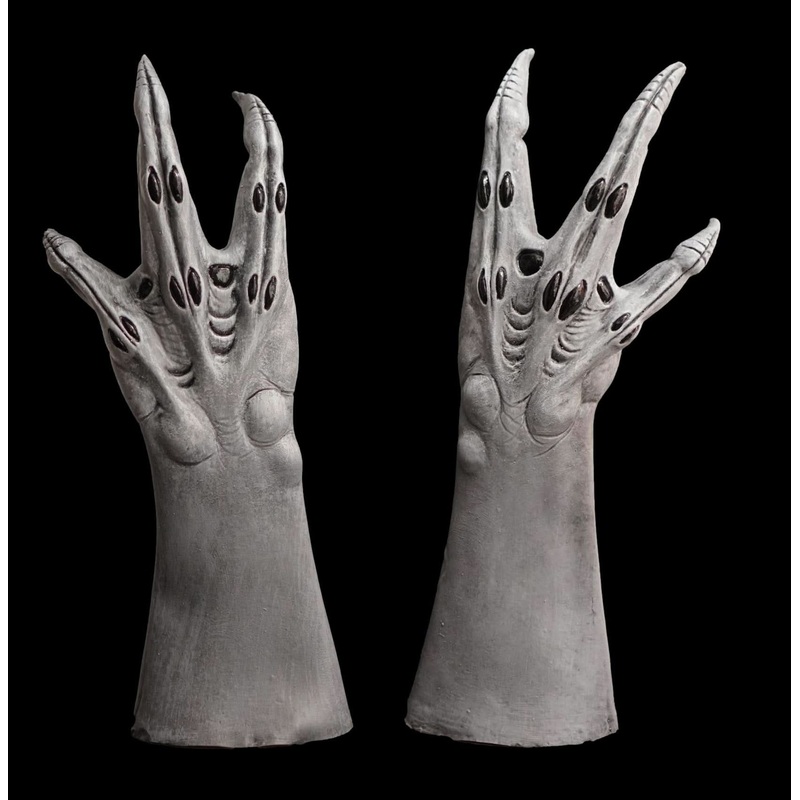“Ultimate Alien Hands- Grey” Deluxe Latex Halloween Costume Gloves