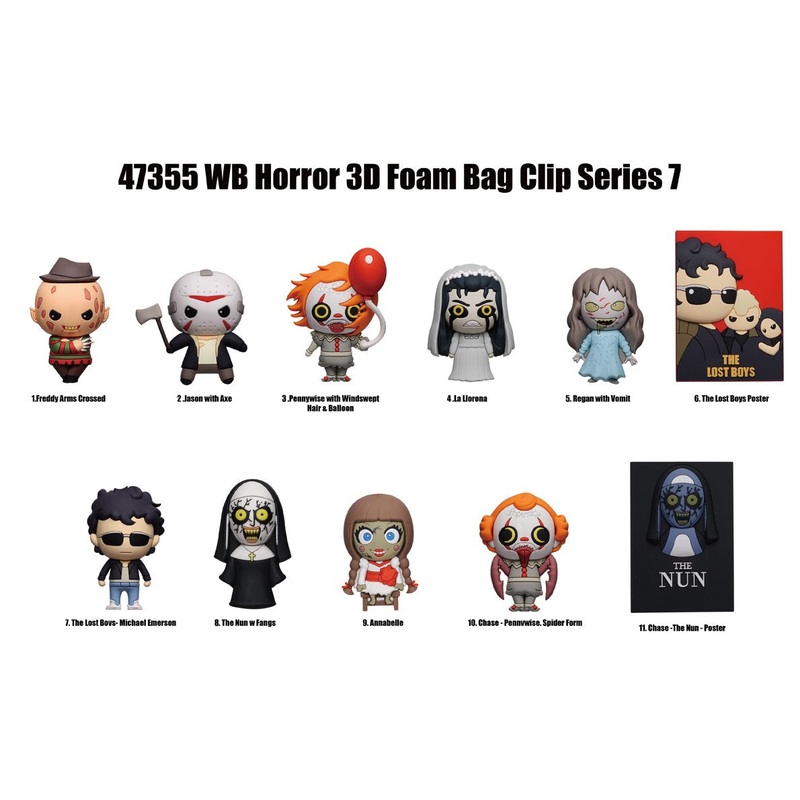 Warner Brothers Horror Season 7 Foam Bag Clip