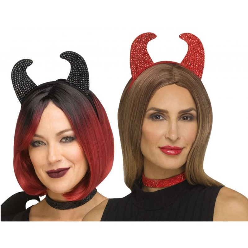 Bling Devil Headband Black