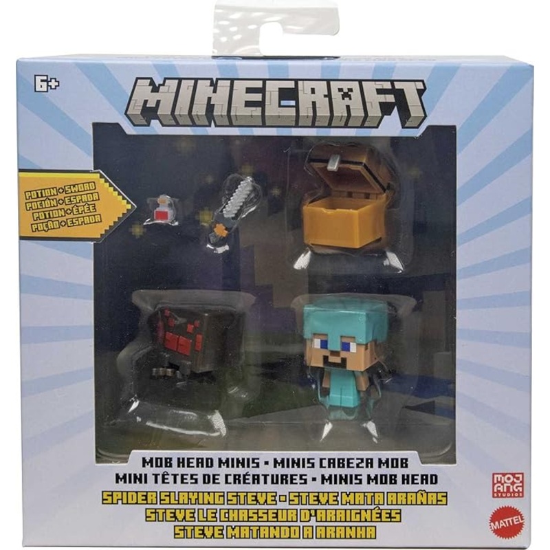 Minecraft Mob Head Minis Spider Slaying Steve