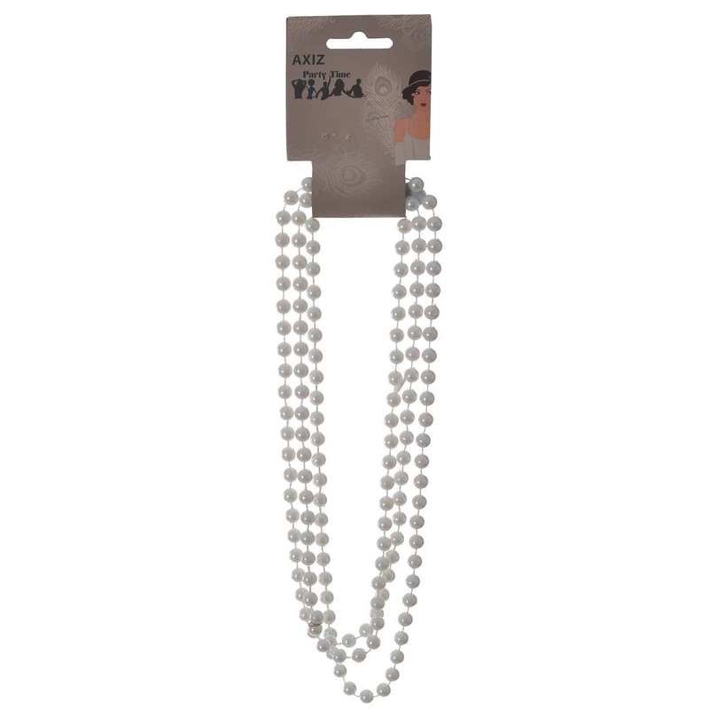 1920s Long Creamy White Pearls Flapper Costume Necklace