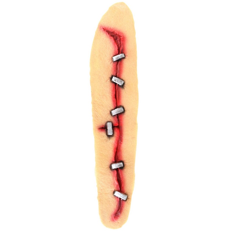 Long Stapled Scar Wound Halloween Prosthetic