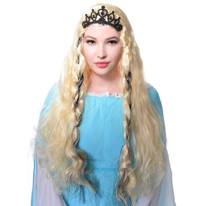 Renaissance Womens Long Blonde Princess Costume Wig