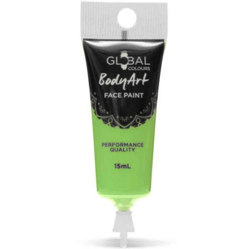Global Bodyart Lime Green 15ml Tube Liquid Makeup