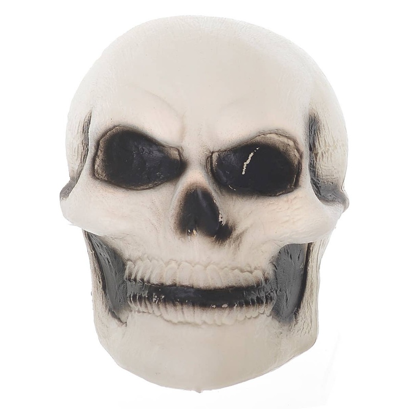 Light Up Strobing Skull Head Halloween Decoration