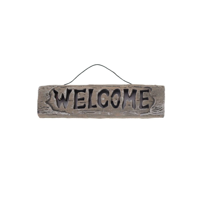 Light Up Welcome Sign Halloween Decoration