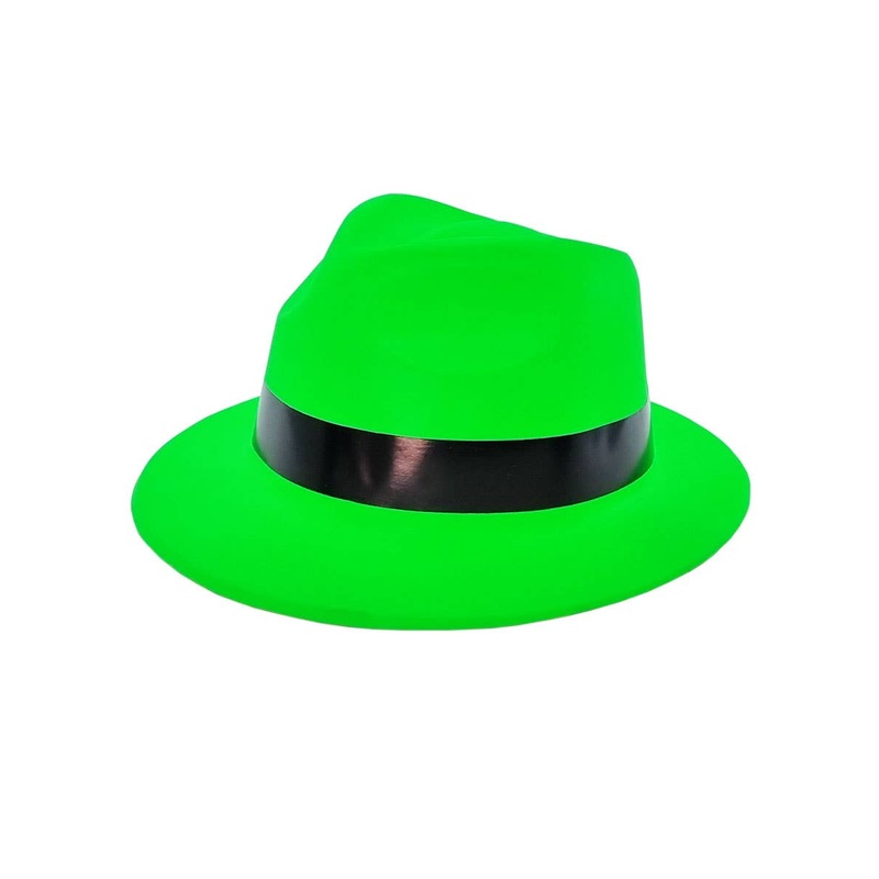 Neon Green Lightweight Fedora Costume Hat